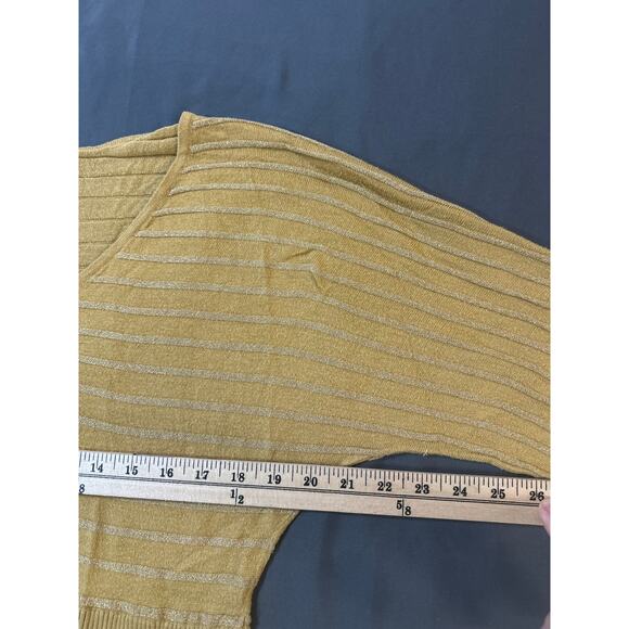 Women’s Top Xl Apostrophe Ribbed Knit Shimmer Boho Cottagecore . 2 Defects - Picture 6 of 8